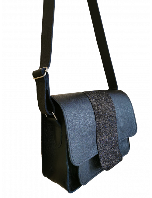 Sac Postier Desigual Moyen Pour Femme - Noir Avec Détails Jaune Primevère Et Bleu - Style Décontracté - Occasion Parfait État
