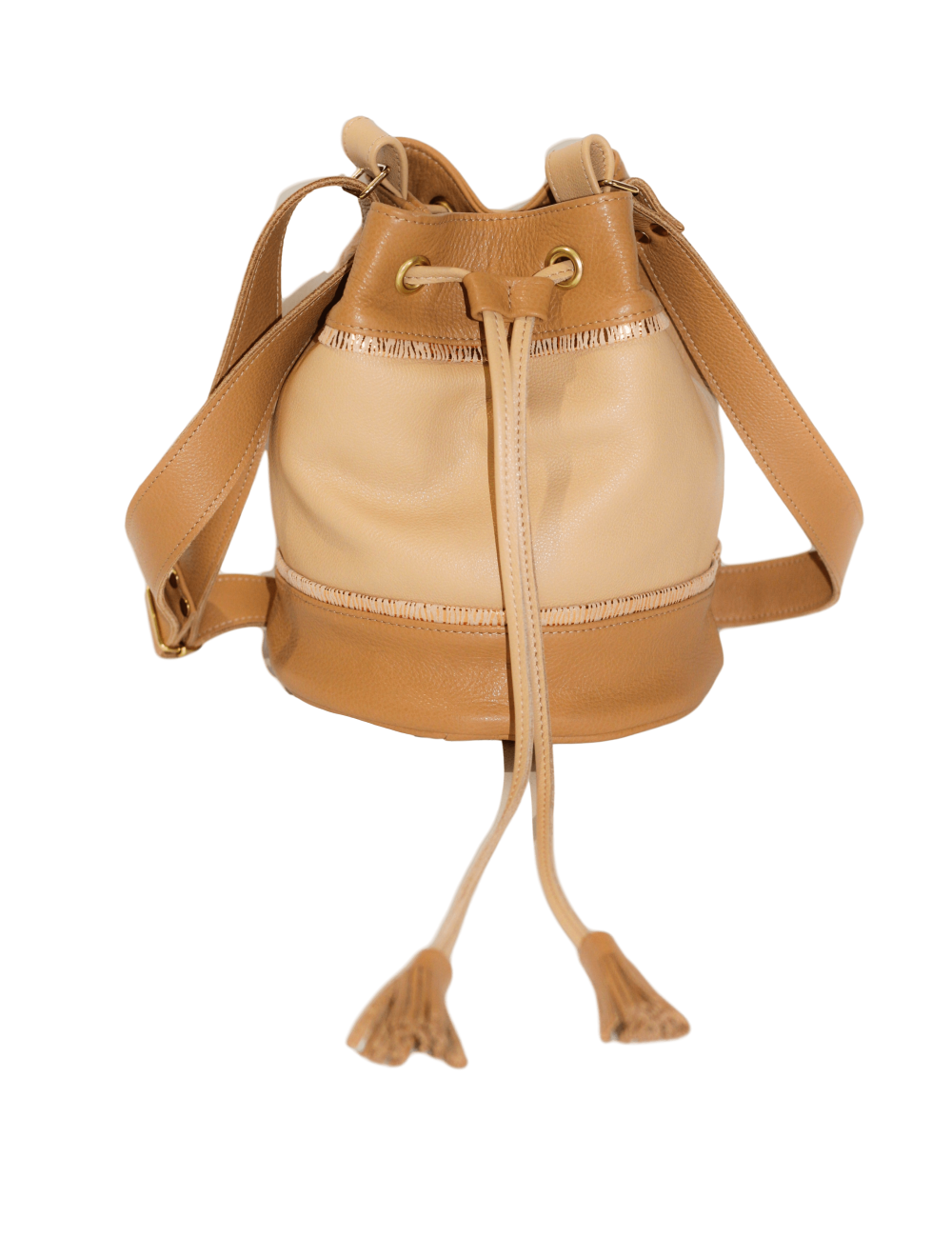 Sac seau ?� Asha ?� Camel - L?�zeurs Cuir
